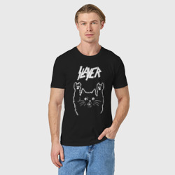 Мужская футболка хлопок Slayer Рок кот - фото 2