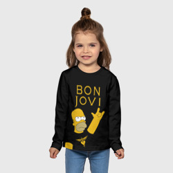 Детский лонгслив 3D Bon Jovi Гомер Симпсон Рокер - фото 2