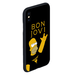 Чехол для iPhone XS Max матовый Bon Jovi Гомер Симпсон Рокер - фото 2