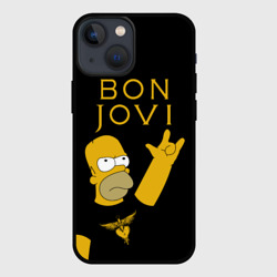 Чехол для iPhone 13 mini Bon Jovi Гомер Симпсон Рокер