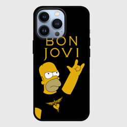 Чехол для iPhone 13 Pro Bon Jovi Гомер Симпсон Рокер