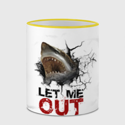 Кружка с полной запечаткой Акула " Let me out " - пасть акулы - фото 2