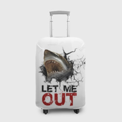 Чехол для чемодана 3D Акула " Let me out " - пасть акулы