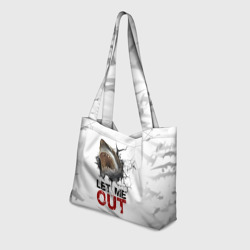 Пляжная сумка 3D Акула " Let me out " - пасть акулы - фото 2
