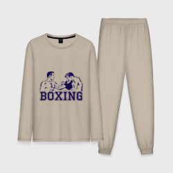 Мужская пижама с лонгсливом хлопок Бокс Boxing is cool