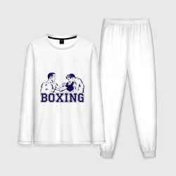 Мужская пижама с лонгсливом хлопок Бокс Boxing is cool