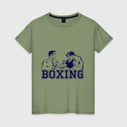 Женская футболка хлопок Бокс Boxing is cool