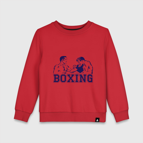 Детский свитшот хлопок Бокс Boxing is cool, цвет красный