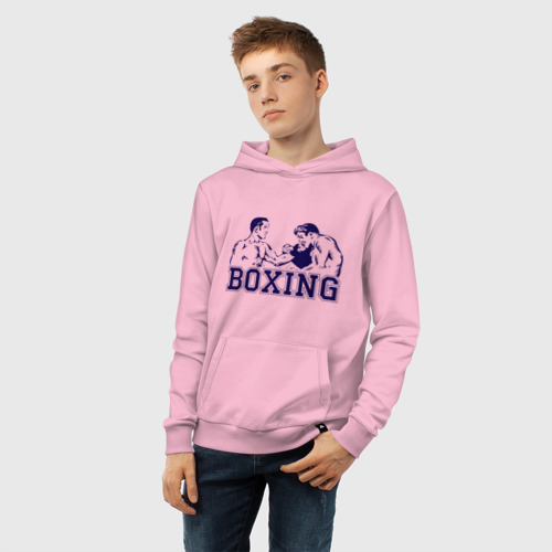 Детская толстовка хлопок Бокс Boxing is cool, цвет светло-розовый - фото 6