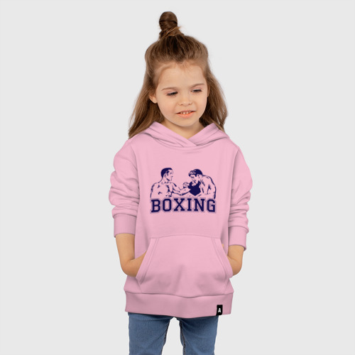 Детская толстовка хлопок Бокс Boxing is cool, цвет светло-розовый - фото 4