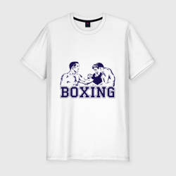 Мужская футболка хлопок Slim Бокс Boxing is cool