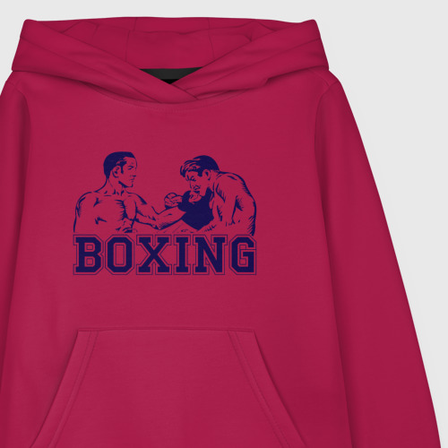 Детская толстовка хлопок Бокс Boxing is cool, цвет маджента - фото 3