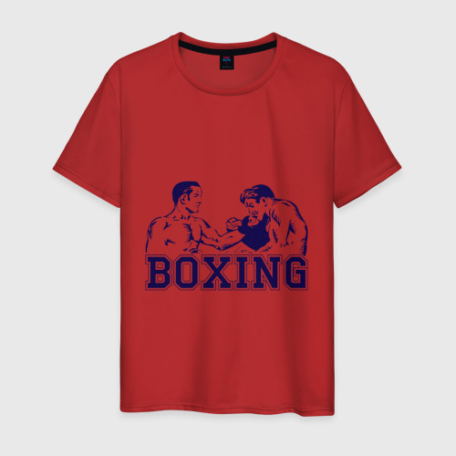 Мужская футболка хлопок Бокс Boxing is cool, цвет красный