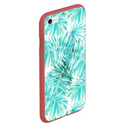 Чехол для iPhone 6/6S матовый Листья Пальмы Нарисованные Акварелью - фото 2