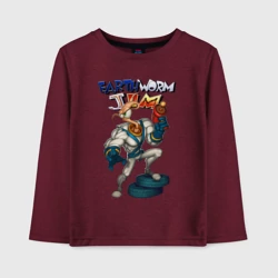 Детский лонгслив хлопок Earth worm - Jim