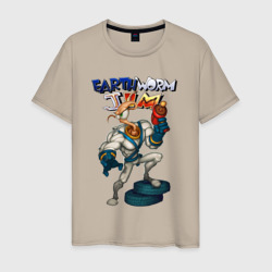 Мужская футболка хлопок Earth worm - Jim