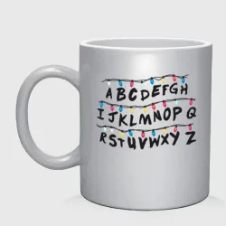 Кружка керамическая Stranger things alphabet
