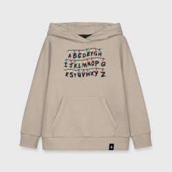 Детская толстовка хлопок Stranger things alphabet