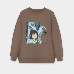 Женский свитшот oversize без начеса хлопок Haku & Sen