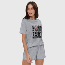 Женская пижама с шортиками хлопок Born In The USSR 1981 Limited Edition - фото 2