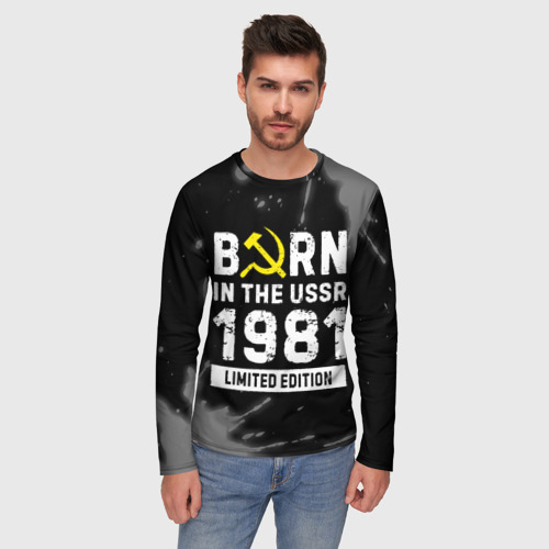 Мужской лонгслив 3D Born In The USSR 1981 year Limited Edition, цвет 3D печать - фото 3