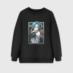 Женский свитшот oversize без начеса хлопок Hatsune Miku Drain