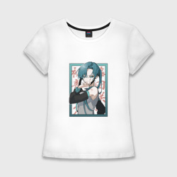 Женская футболка хлопок Slim Hatsune Miku Drain