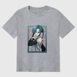 Мужская футболка хлопок Oversize Hatsune Miku Drain