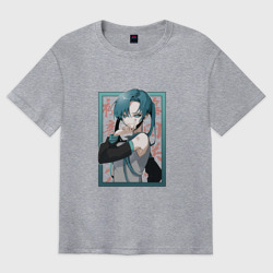 Мужская футболка хлопок Oversize Hatsune Miku Drain