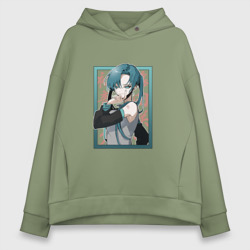 Женское худи Oversize хлопок Hatsune Miku Drain