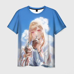 Мужская футболка 3D Марин Китагава с молочным коктелем