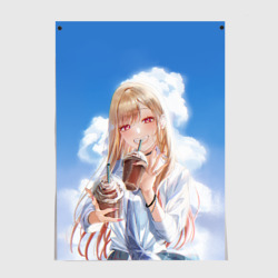 Постер Марин Китагава с молочным коктелем
