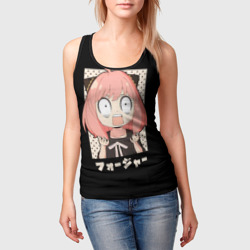 Женская майка 3D Anya Forger Иероглифы - фото 2