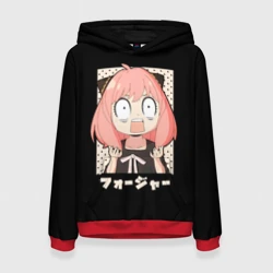 Женская толстовка 3D Anya Forger Иероглифы