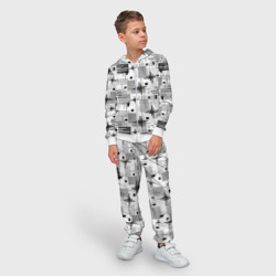 Детский костюм 3D Черно белый ретро геометрический узор - фото 2