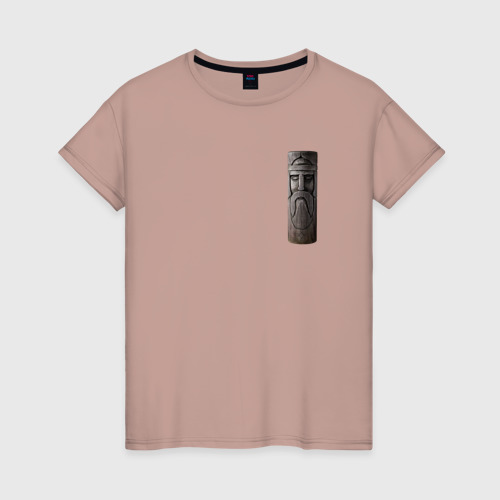 Женская футболка хлопок с принтом Тотем Сварога, вид спереди #2