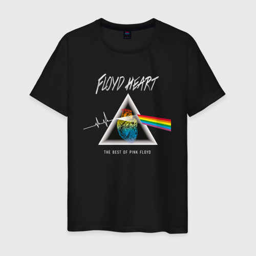 Мужская футболка хлопок Floyd Heart Pink Floyd, цвет черный