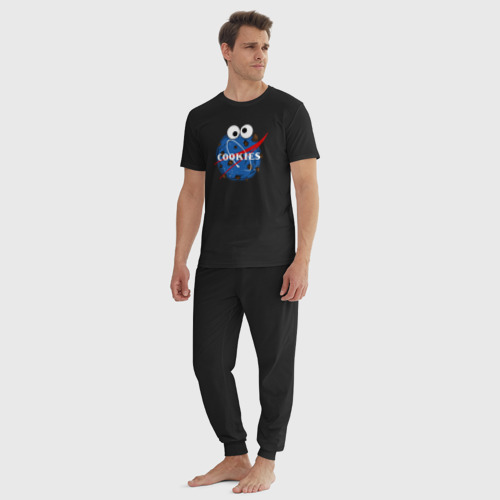 Мужская пижама хлопок Коржик NASA, цвет черный - фото 5