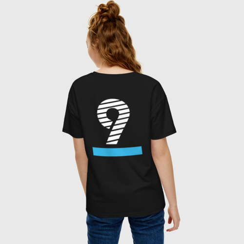 Женская футболка хлопок Oversize Cloud9 Summer9 2022-23, цвет черный - фото 4