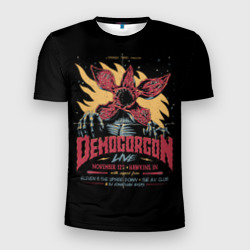 Мужская футболка 3D Slim Stranger Things Demogorgon