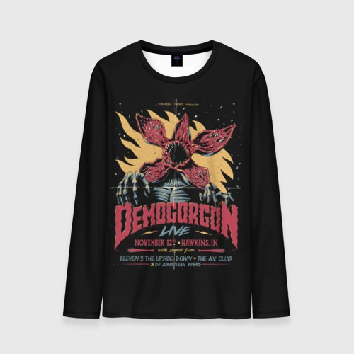 Мужской лонгслив 3D Stranger Things Demogorgon