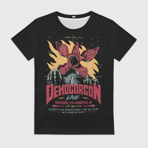 Женская футболка 3D Stranger Things Demogorgon