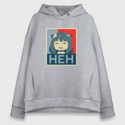 Женское худи Oversize хлопок Anya "heh" - Spy x Family