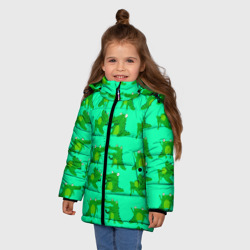 Зимняя куртка для девочек 3D Funny crocodiles - фото 2
