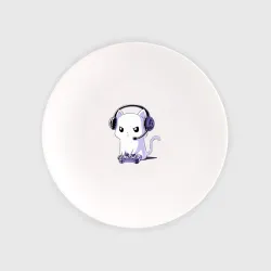 Тарелка Котёнок игроман The kitten is a gamer