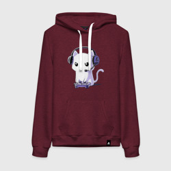 Женская толстовка хлопок Котёнок игроман The kitten is a gamer