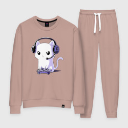 Женский костюм хлопок Котёнок игроман The kitten is a gamer