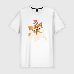Мужская футболка хлопок Slim Счастливые псы