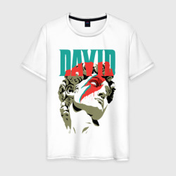 Давид Bowie – Мужская футболка хлопок с принтом купить со скидкой в -20%