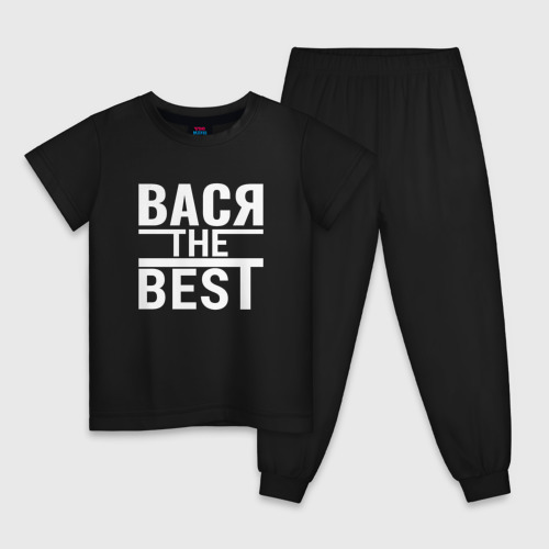 Детская пижама хлопок Вася the best!, цвет черный